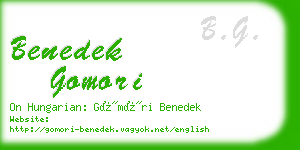 benedek gomori business card